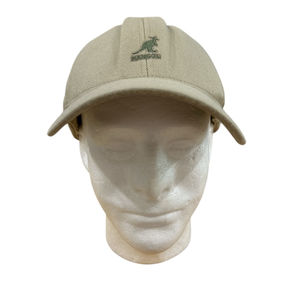 Kangol Hat Cap L/XL TAN Wool Flex Fit Stretch Baseball Unisex Adult NAME INSIDE